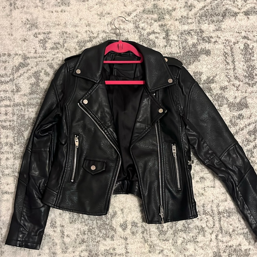 Faux leather jacket! Hardly worn!
